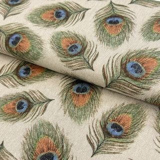 Dekorativna tkanina Linenlook Peacock Feather Chique