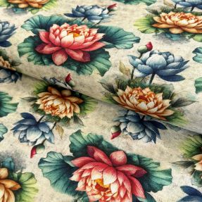 Viscose s lanom Clover design D digital print