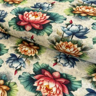 Viscose s lanom Clover design D digital print