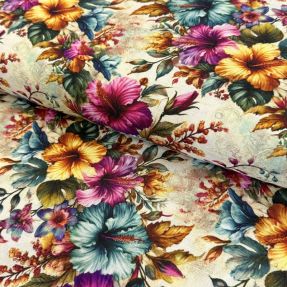 Viscose s lanom Clover design B digital print