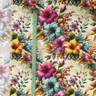 Viscose s lanom Clover design B digital print
