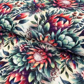 Viscose s lanom Azalea design D digital print