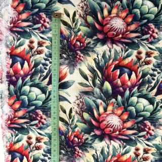 Viscose s lanom Azalea design D digital print