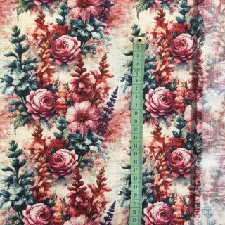 Viscose s lanom Viola design C digital print