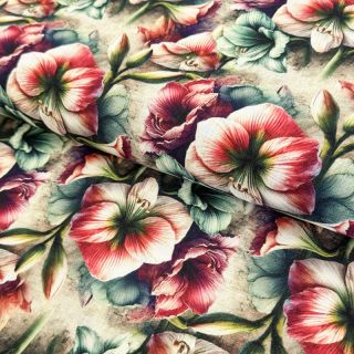 Viscose s lanom Azalea design A digital print