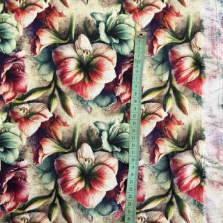 Viscose s lanom Azalea design A digital print