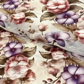 Viskoza s lanom Casia design C digital print