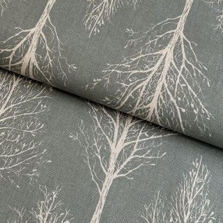 Dekorativna tkanina Linenlook Forest Tree Silhouette soft green