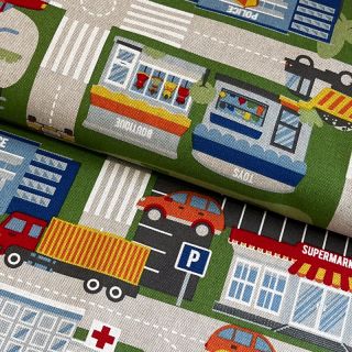 Dekorativna tkanina Linenlook Car Roadmap