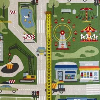 Dekorativna tkanina Linenlook Car Roadmap