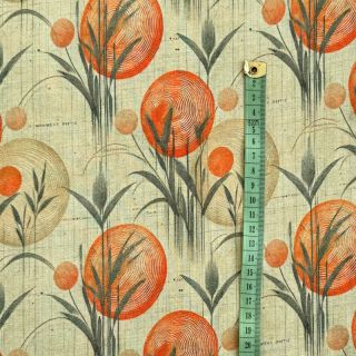 Pletenina VISKOZA Enjoy The Silence orange digital print