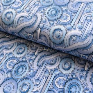 Jersey VISKOZA Unity blue digital print