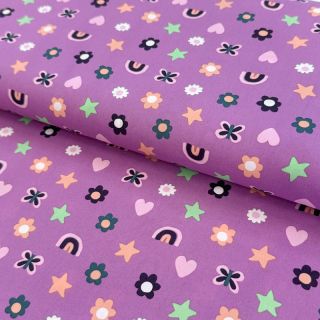 Pamučna tkanina Love mauve