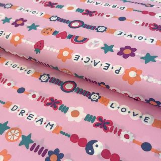 Pamučna tkanina Love dream pink