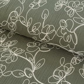 Dvostruka gaza/muslin EMBROIDERY Climbing flowers pickle