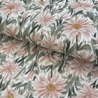 Dvostruka gaza/muslin Bunches of flowers digital print