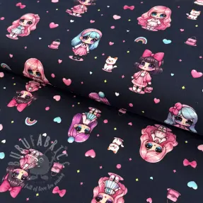 Jersey Dolls navy digital print
