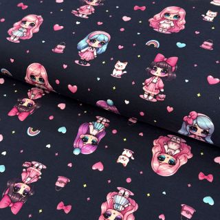 Jersey Dolls navy digital print