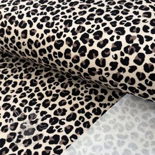 Triko Happy faces beige digital print