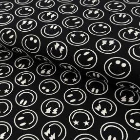 Pletivo Happy faces black digital print