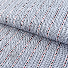 Pamuk JACQUARD Hearts light blue