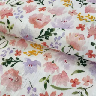 Tetra Tkanina/Muslin Big summer flowers digital print