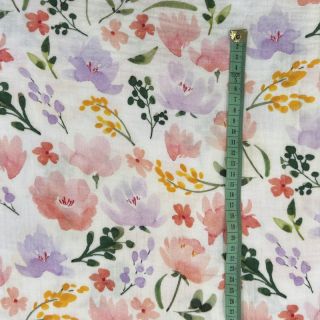Dvostruka gaza/muslin Big summer flowers digital print