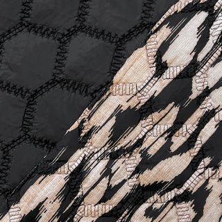 Prošivena tkanina Blurry Ikat black