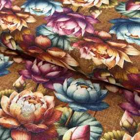 Viskoza s lanom Marigold design C digital print