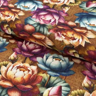 Viskoza s lanom Marigold design C digital print
