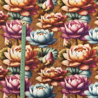 Viskoza s lanom Marigold design C digital print
