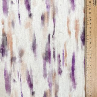 Viskóza s ľanom Natural Lin Lina purple digital print