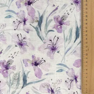 Viskoza s lanom Natural Lin Laurel purple digital print