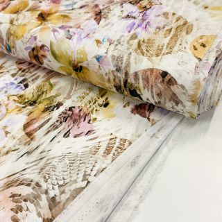 Pamučna tkanina SATIN Maui yellow digital print