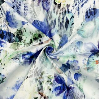 Pamučna tkanina SATIN Maui blue digital print