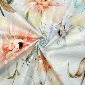 Pamuk SATIN Oahu green digital print