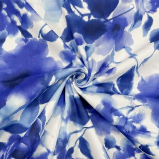 Pamučna tkanina SATIN Kauai blue digital print
