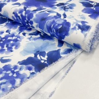 Pamučna tkanina SATIN Kauai blue digital print