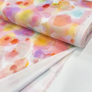 Pamučna tkanina SATIN Niihau pink digital print