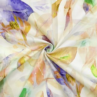 Pamučna tkanina SATIN Hawaii yellow digital print