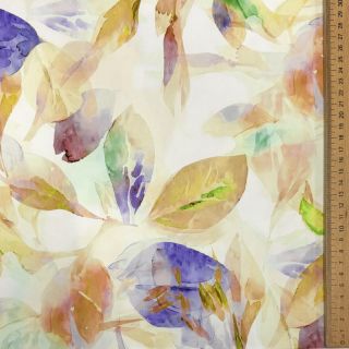 Pamuk SATIN Hawaii yellow digital print