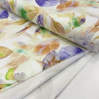 Pamuk SATIN Hawaii yellow digital print