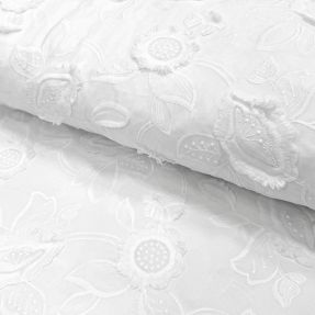 Pamučna tkanina EMBROIDERY Catchy Swingy white