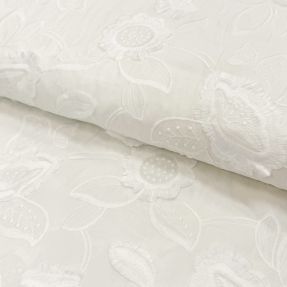 Pamučna tkanina EMBROIDERY Catchy Swingy off white
