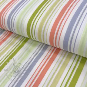 Tetra Tkanina/Muslin Beach Stripe green