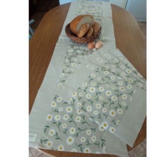 Dekorativna tkanina Linenlook Daisy sweet field
