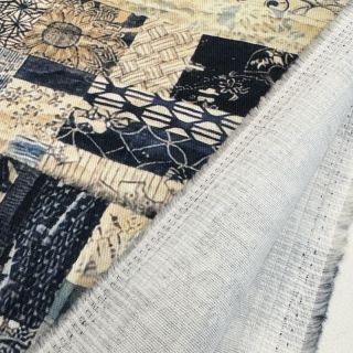 Bavlnená látka TWILL DENIM Mix print design A