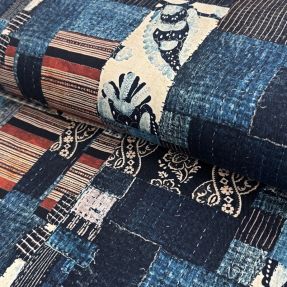 Pamučna tkanina TWILL DENIM Mix print design B