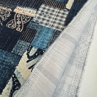 Bavlnená látka TWILL DENIM Mix print design B