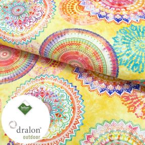 Dekorativna tkanina s teflonskom obradom MANDALA WATERCOLOUR YELLOW